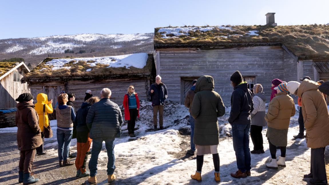 Arnstein Brekke and Ave Paulus at Misvaer village